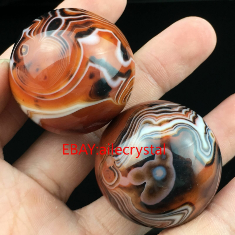 Natural Quartz Crystal lace agate Sphere Ball Reiki Divination ball 30mm+ 1PC