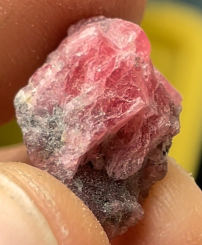 3.4g Rhodonite Crystal from Brazil RARE Gemmy Rough Natural Material