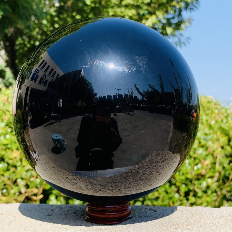 5.51LB Natural Obsidian Crystal Ball Quartz Crystal Energy Ball Reiki Healing