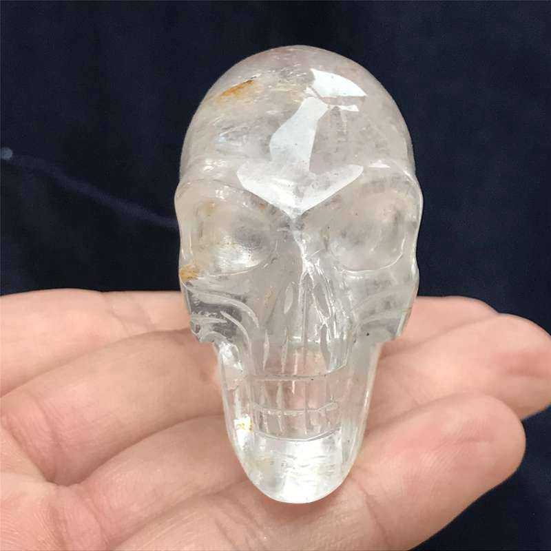 0.13kg Natural clear quartz skull carved Quartz Crystal skull Healing