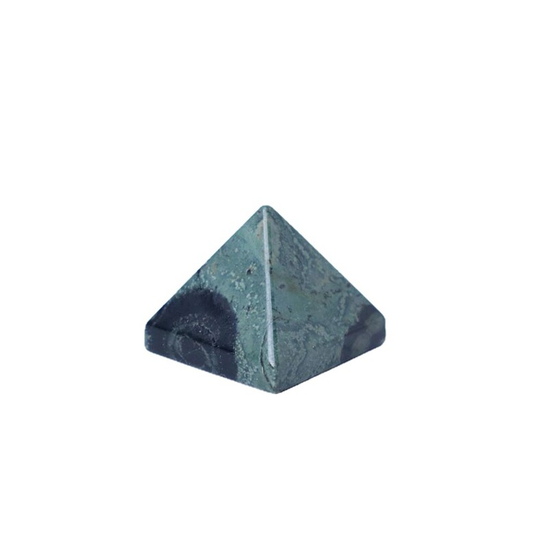 Natural Malachite Stone Peacock Eye Pyramid Quartz Crystal Gemstone Energy Tower