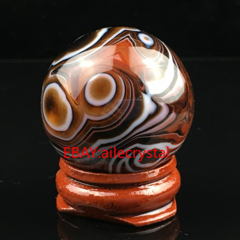 Natural Quartz Crystal lace agate Sphere Ball Reiki Divination ball 30mm+ 1PC