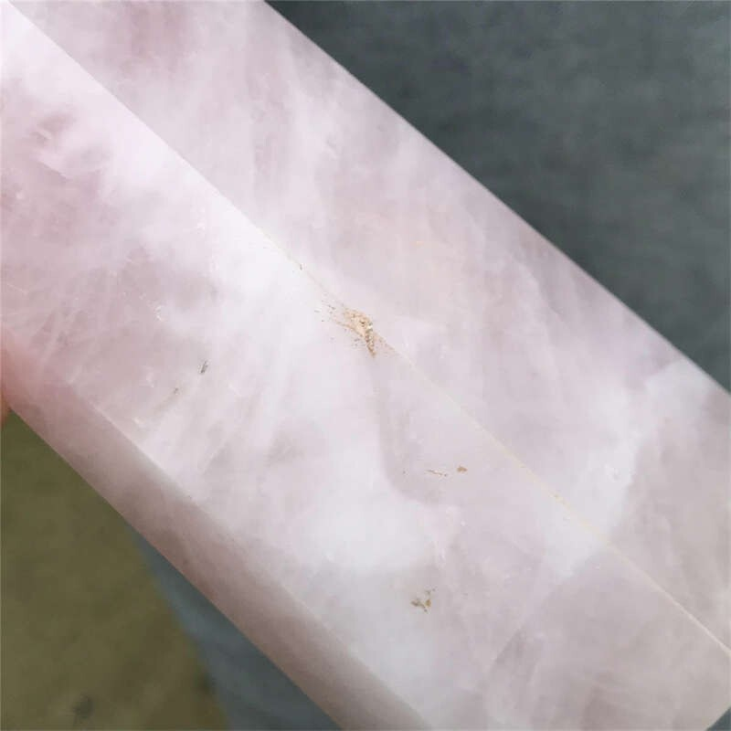 1.06kg Natural Rose Quartz Obelisk Quartz Crystal Point Wand Healing Gem