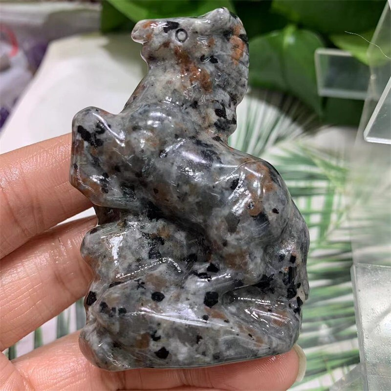 2.3" Natural Yooperlite horse Quartz Crystal stone animal skull Reiki gift 1pc