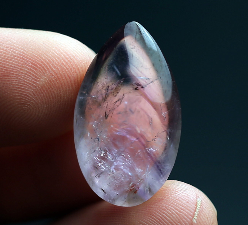 21.4Ct 100% Natural Purple Crystal Amethyst "pyramid" Quartz Pendant Polished