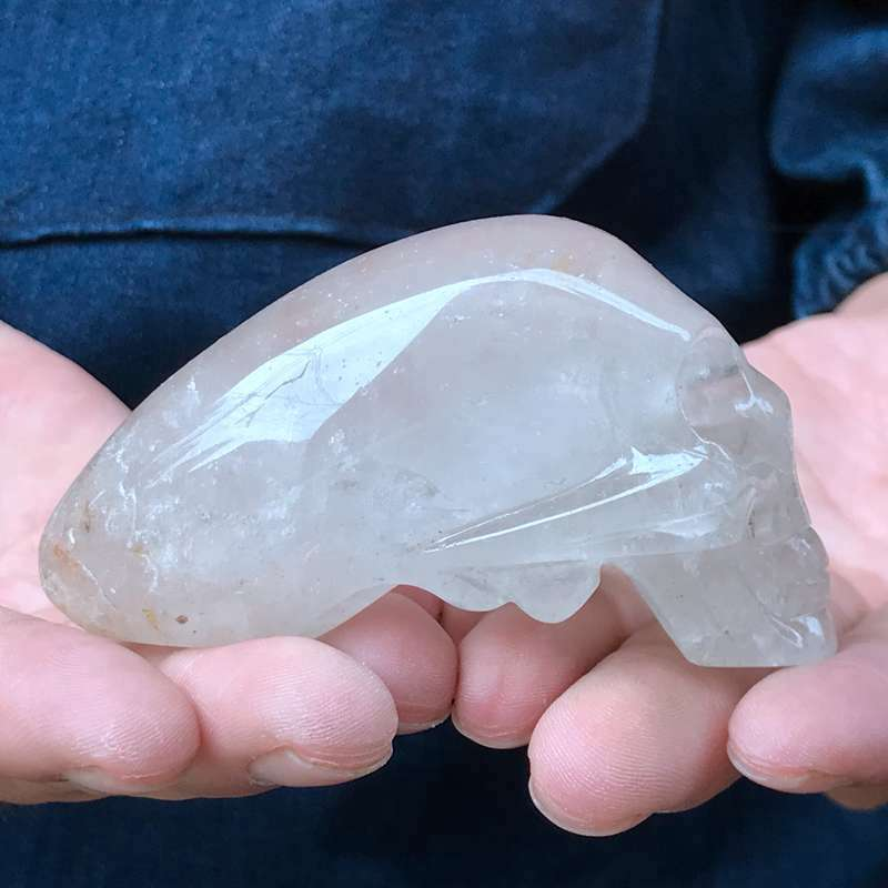 0.15kg Natural clear quartz skull carved Quartz Crystal skull Healing