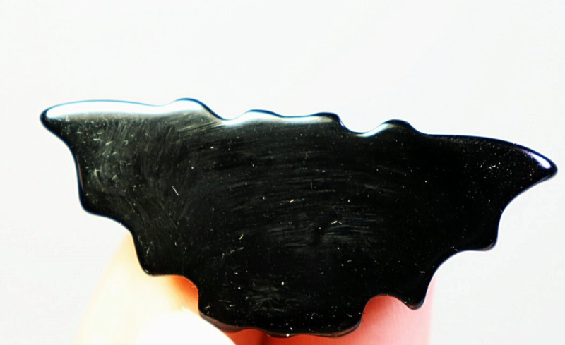 1Pcs  Natural Black Obsidian Stone Quartz Crystal Stone Carved Bat Gem Healing