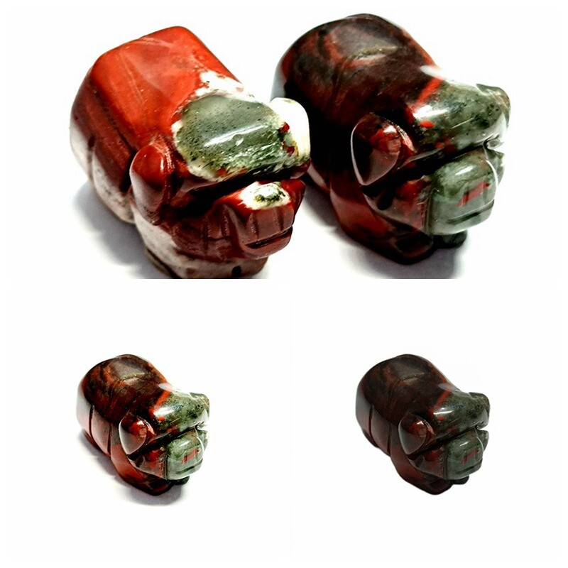 Natural Quartz Crystal Skull Carved Pig Healing Stone Wild Boar Piggy Animal Gem