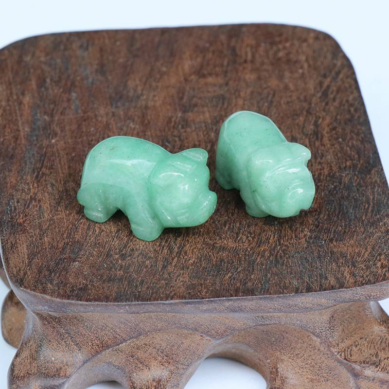 Natural Crystal Pig Animal Carved Cute Piglet Quartz Gemstone Piggy Healing Gift