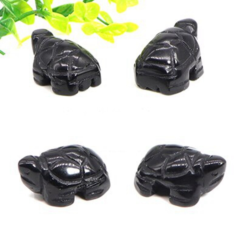 Natural Quartz Crystal Longevity Chakra Healing Stone Carved Turtle Animal Reiki