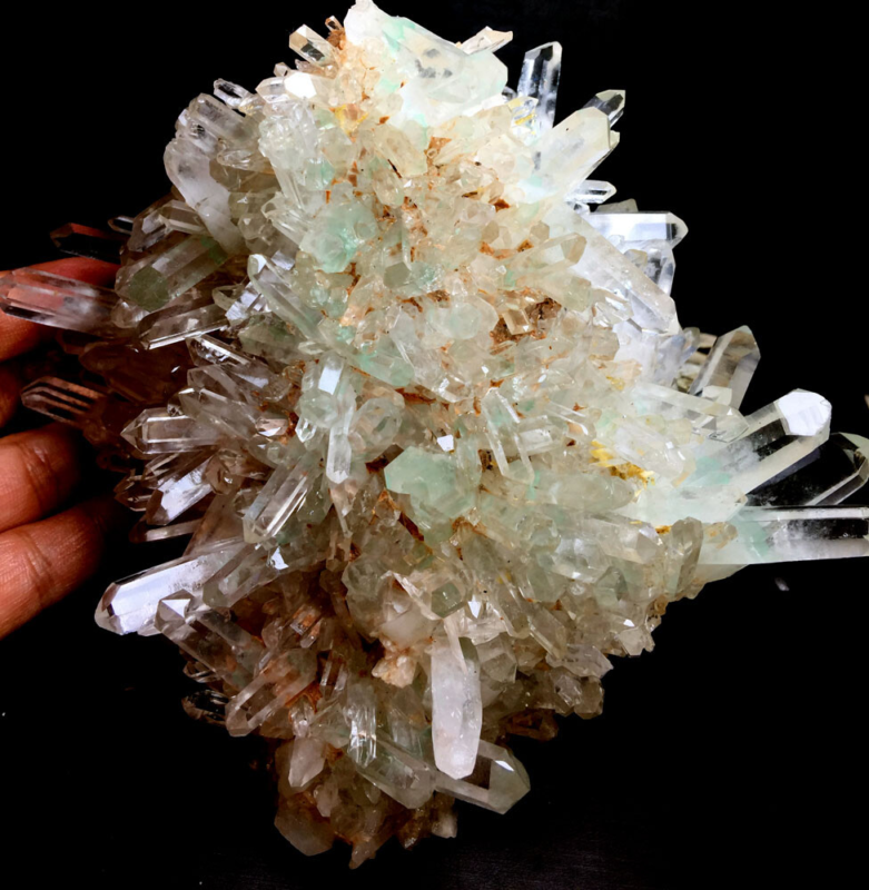 1423g  Himalayan Phantom 'Green Ghost' Lemuria QUARTZ Crystal Point&Pyramid P924