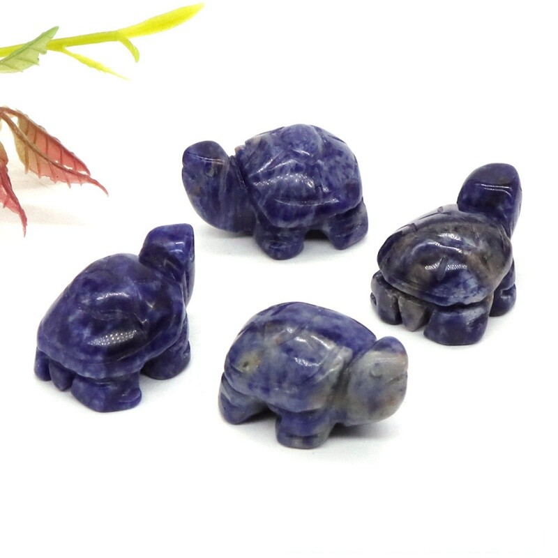 Natural Quartz Carved Longevity Tortoise Crystal Healing Gemstone Animal Turtle