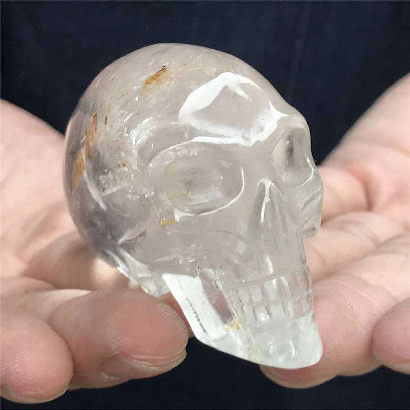 0.13kg Natural clear quartz skull carved Quartz Crystal skull Healing