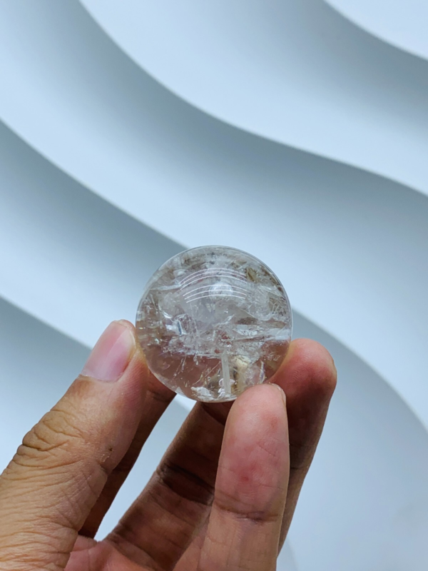Herkimer Diamond Enhydro Crystal Magic Ball 36MM &big moving water droplet 36g
