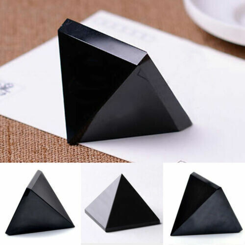 Natural Obsidian Pyramid Crystal Reiki Energy Healing Mineral Stone Specimen