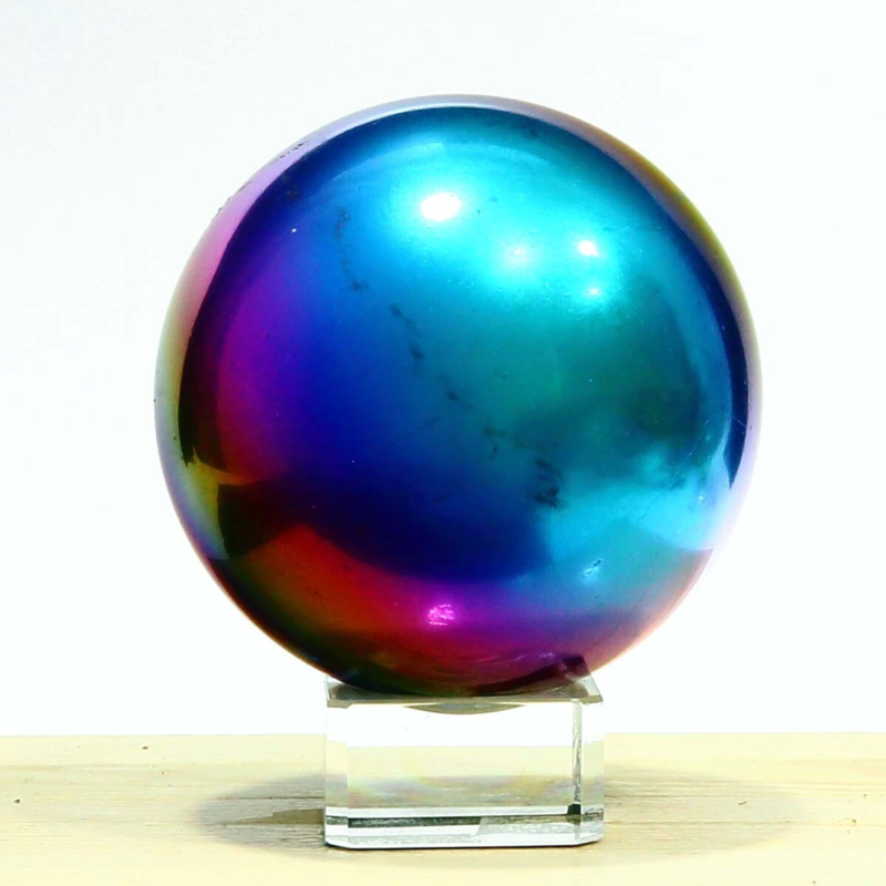 601g Crystal Electroplated Rainbow Crystal Ball Quartz Sphere Energy Healing