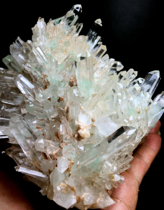 1423g  Himalayan Phantom 'Green Ghost' Lemuria QUARTZ Crystal Point&Pyramid P924