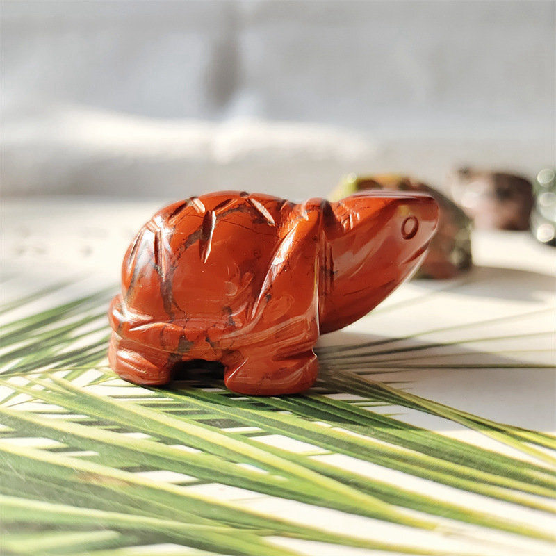 Natural Quartz Carved Longevity Tortoise Crystal Healing Gemstone Animal Turtle