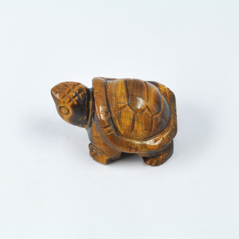 Natural Quartz Carved Longevity Tortoise Crystal Healing Gemstone Animal Turtle