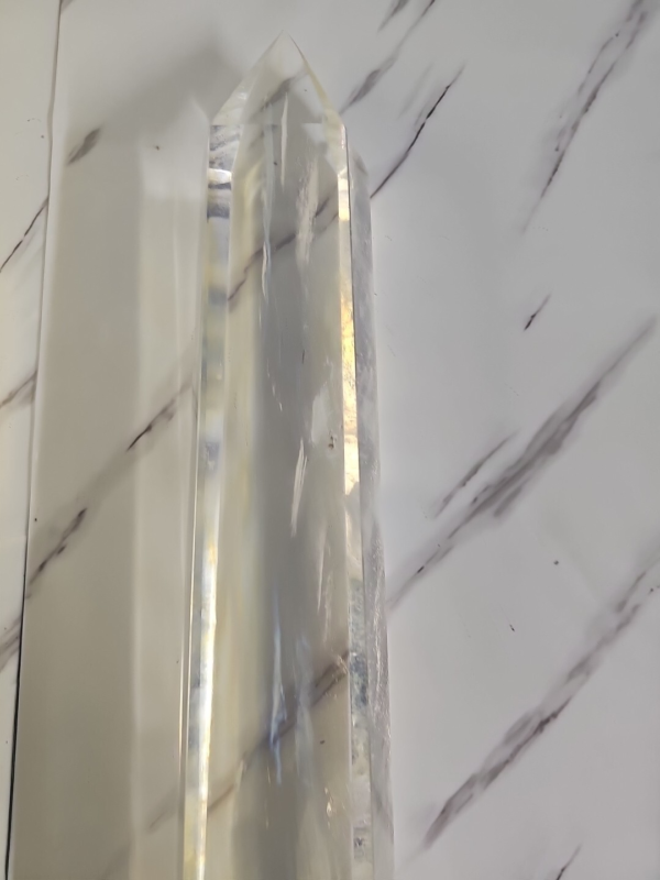 6.08LB Yellow Smelt Melting Quartz Crystal Point Tower Polished Healing