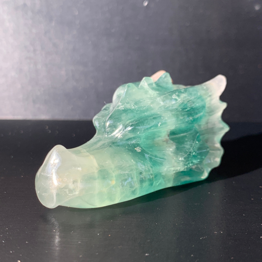 Natural Fluorite Faucet Carving,Reiki Quartz Crystal Skull Decoration 1 Pieces