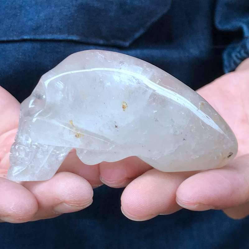 0.15kg Natural clear quartz skull carved Quartz Crystal skull Healing