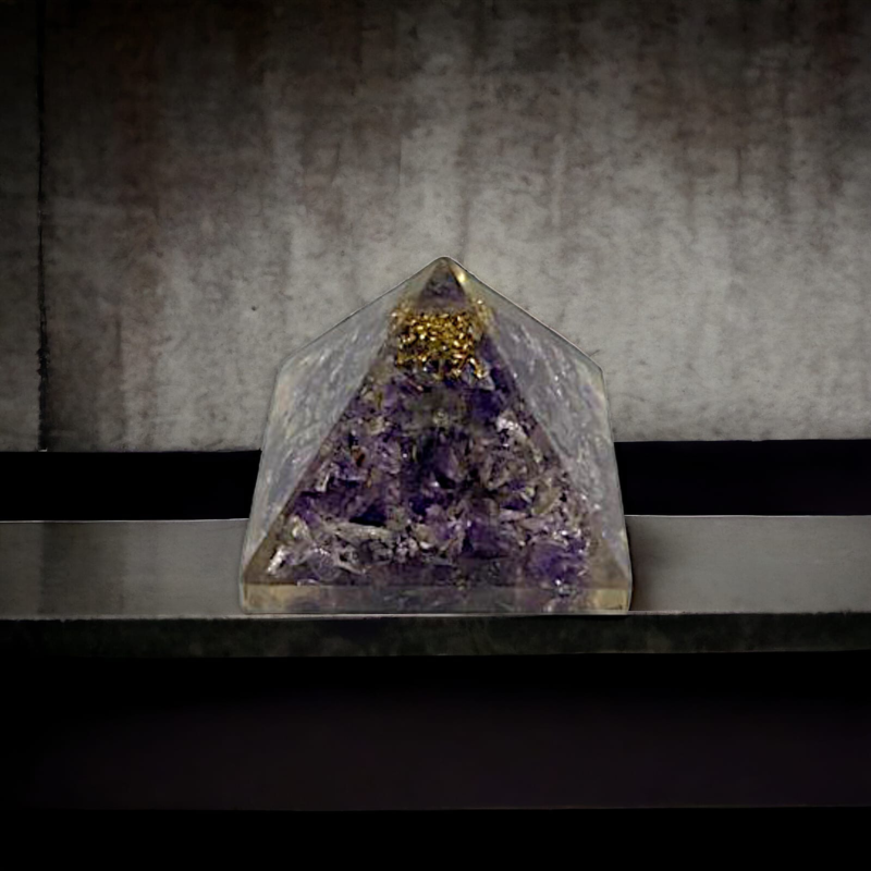 20-25MM Amethyst Crystal Mini Pyramid Chakra Reiki Healing Meditation Orgonite