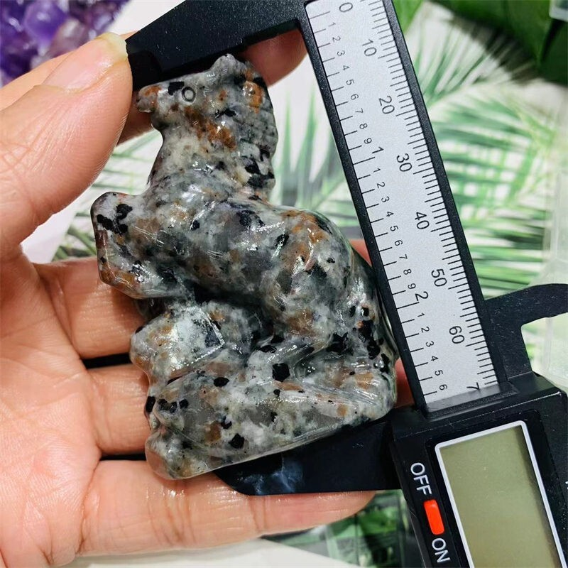 2.3" Natural Yooperlite horse Quartz Crystal stone animal skull Reiki gift 1pc