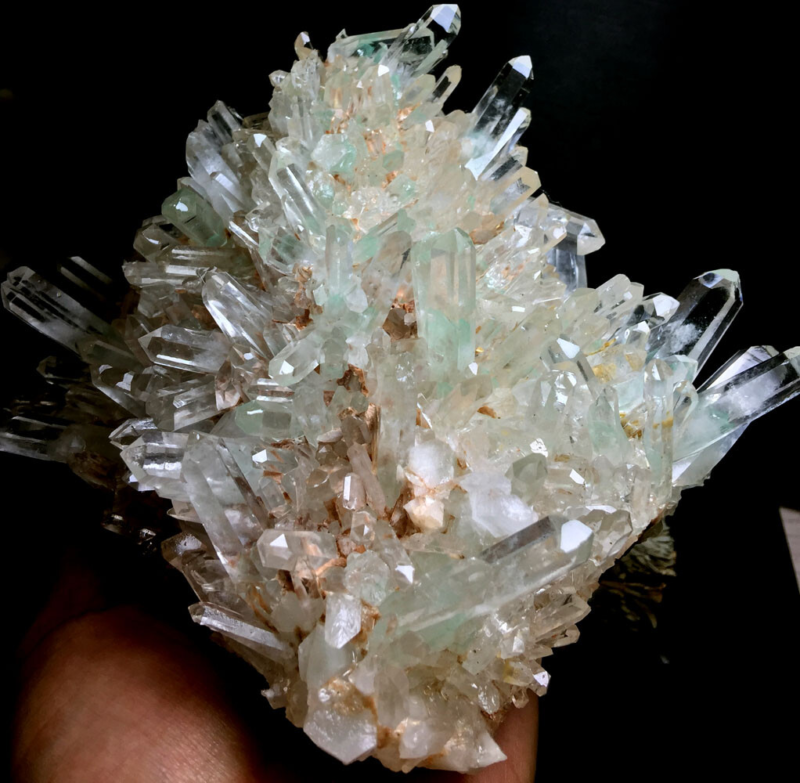 1423g  Himalayan Phantom 'Green Ghost' Lemuria QUARTZ Crystal Point&Pyramid P924