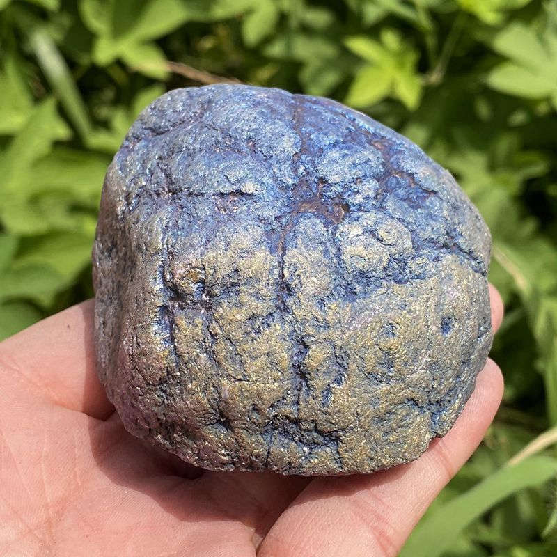 230g Electroplating color Natural Crystal Agate cave ornaments crystal cluster q