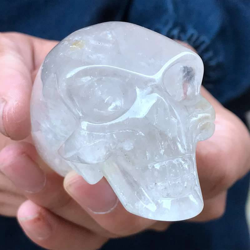 0.15kg Natural clear quartz skull carved Quartz Crystal skull Healing