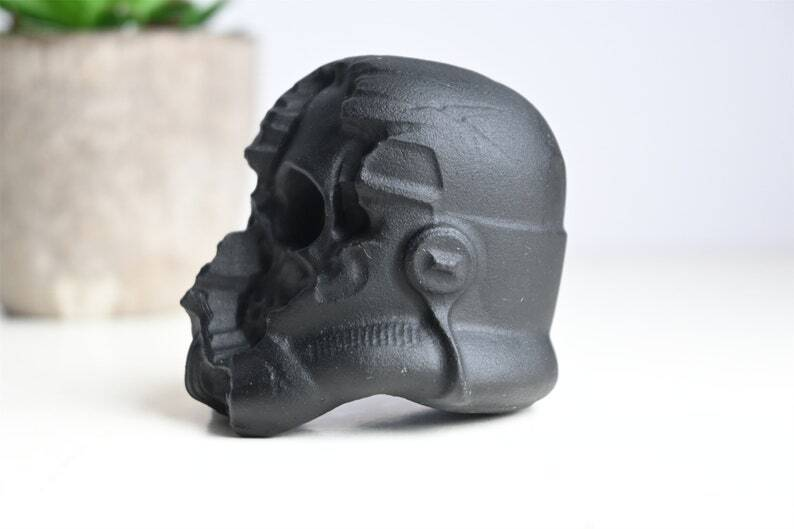 2" Natural Hand Carved Obsidian Skull,Quartz Crystal Skull Carving,Reiki Healing