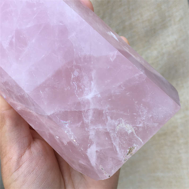 1.19kg Natural Rose quartz obelisk quartz cystal wand point gem healing