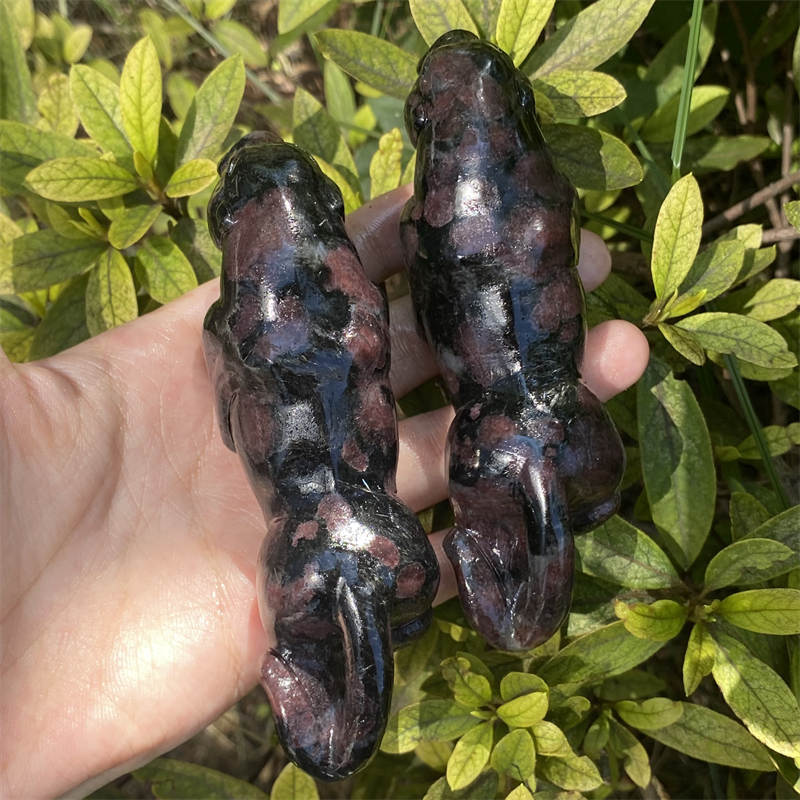 1pc Natural garnet leopard skull hand carved Quartz Crystal skull Reiki Healing