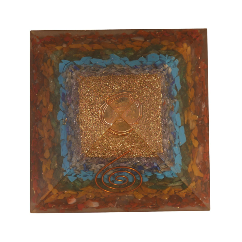 Orgone 7 Chakra Pyramid Energy Generator Orgonite Pyramid Free Shipping