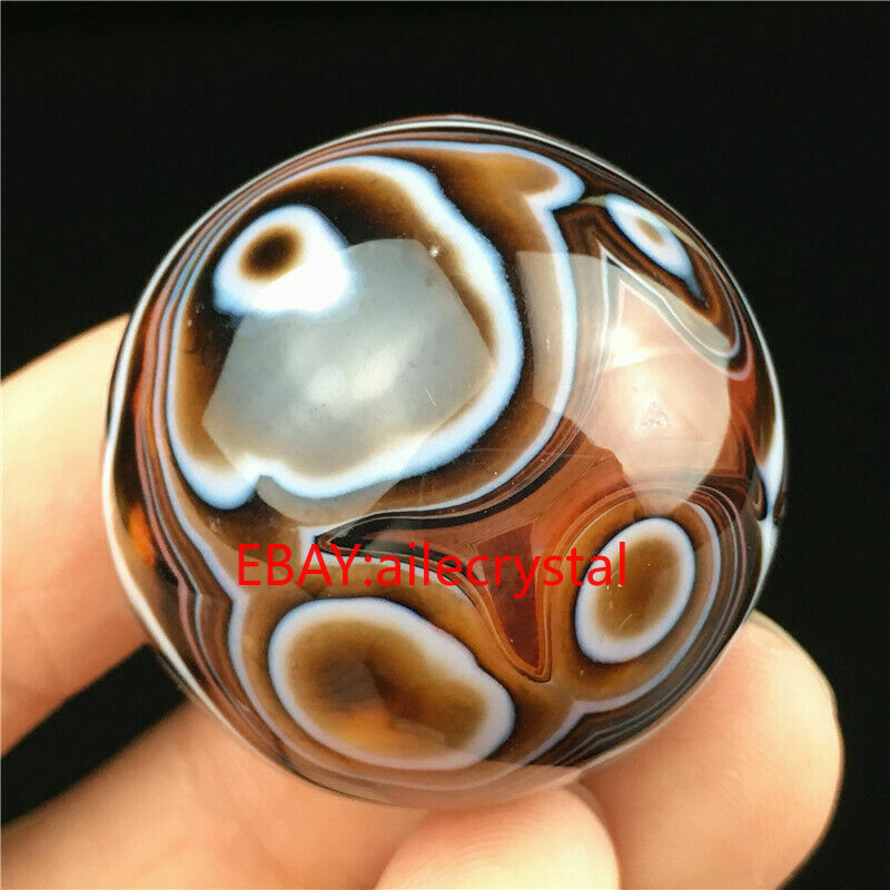 Natural Quartz Crystal lace agate Sphere Ball Reiki Divination ball 30mm+ 1PC