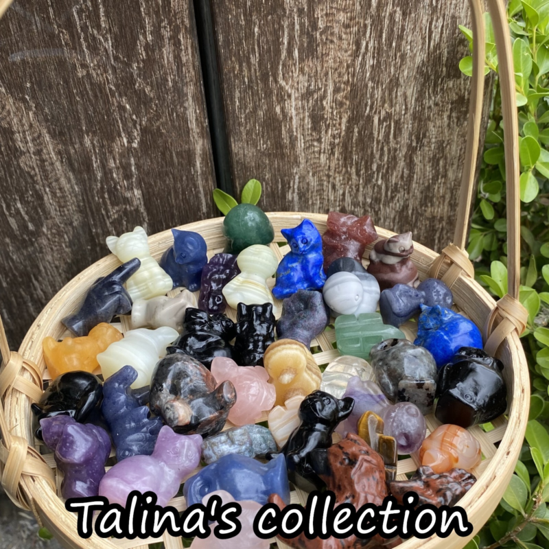 50pc Natural mixed material skull hand-carving quartz crystal gift wholesale