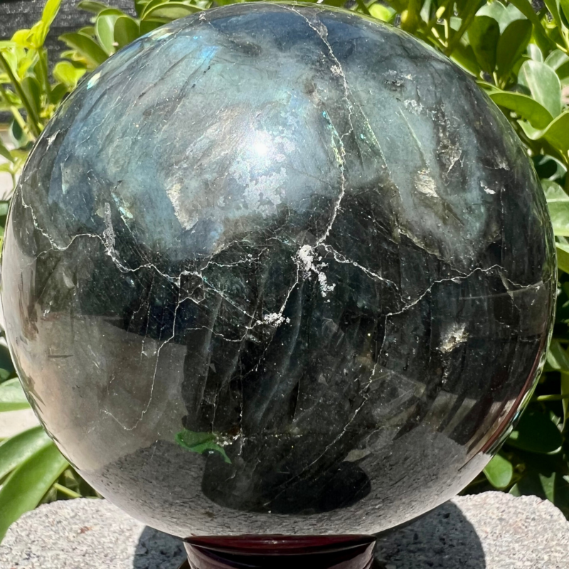 3.98LB Natural elongated quartz crystal energy healing ball