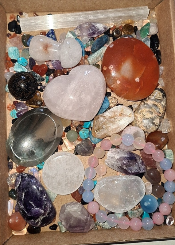 Crystal Mixed Bundle JobLot Sphere Large Heart Palmstone Bracelet Worry Stone...