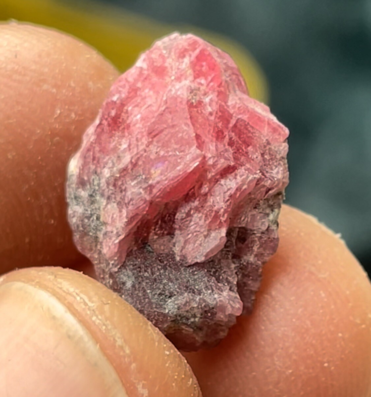 3.4g Rhodonite Crystal from Brazil RARE Gemmy Rough Natural Material