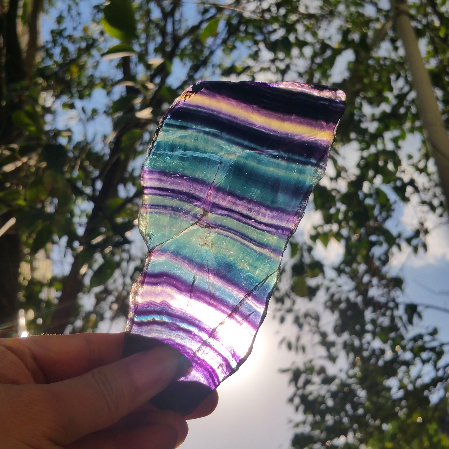 216G Natural multicolor fluorite crystal original stone specimens