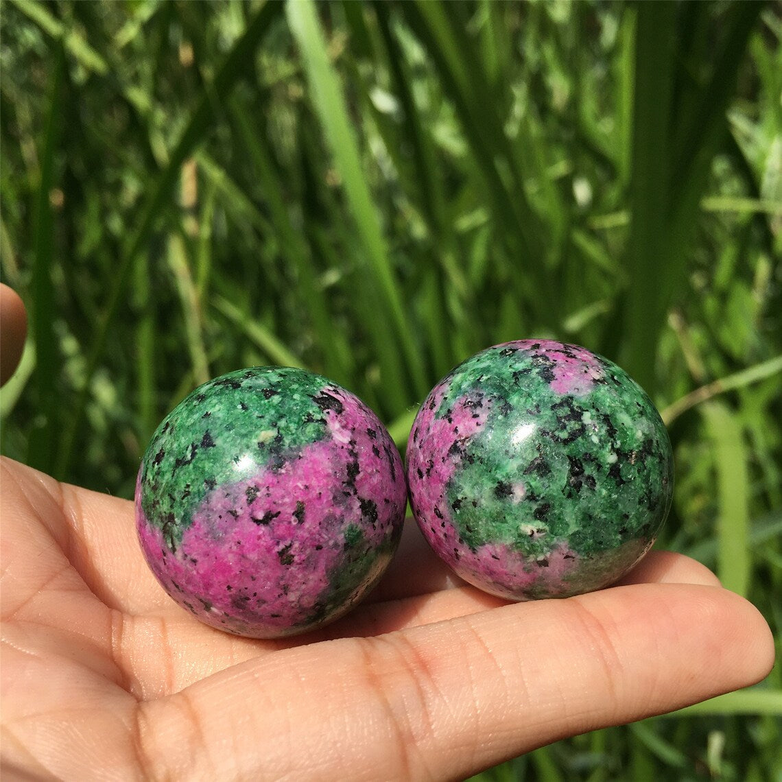 1PC 25mm+ Natural Zoisite Sphere,Quartz Crystal Sphere,Crystal Ball,Rock,Crystal Healing,Crystal Gifts,Divination Ball,Prophecy Ball 30g+