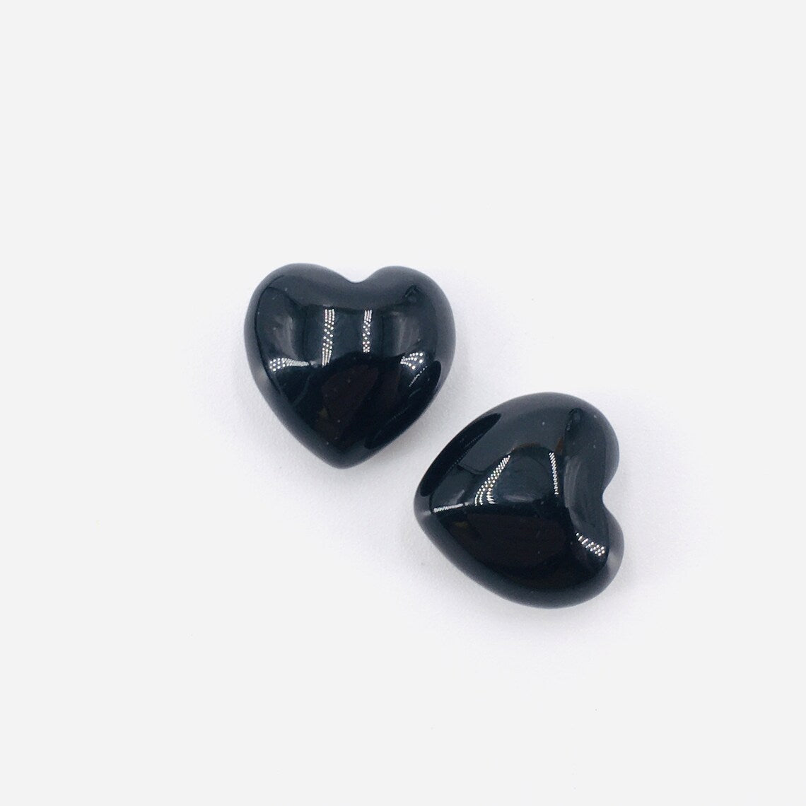 10PCS Mini corazón de obsidiana natural, colgante de corazón de cristal de cuarzo, talla de cristal, joyería, espécimen mineral, curación de Reiki, regalos de cristal 20g+