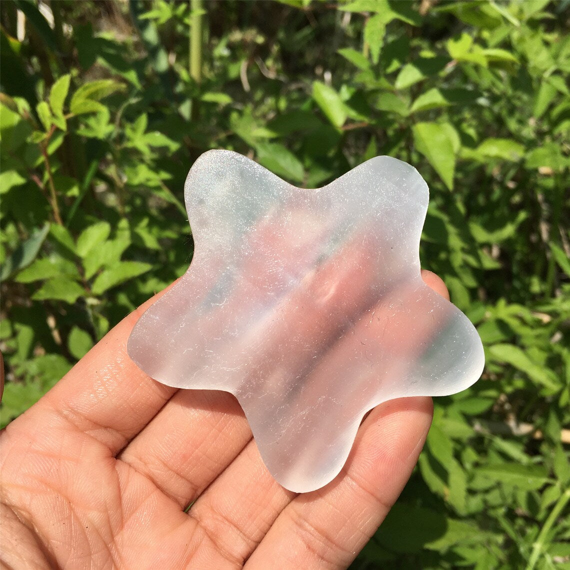 1PC Cenicero de estrella de selenita natural, Estrella de cristal de cuarzo, Cenicero de selenita, Curación de Reiki, Decoración del hogar, Regalos de cristal, Espécimen mineral 40g+