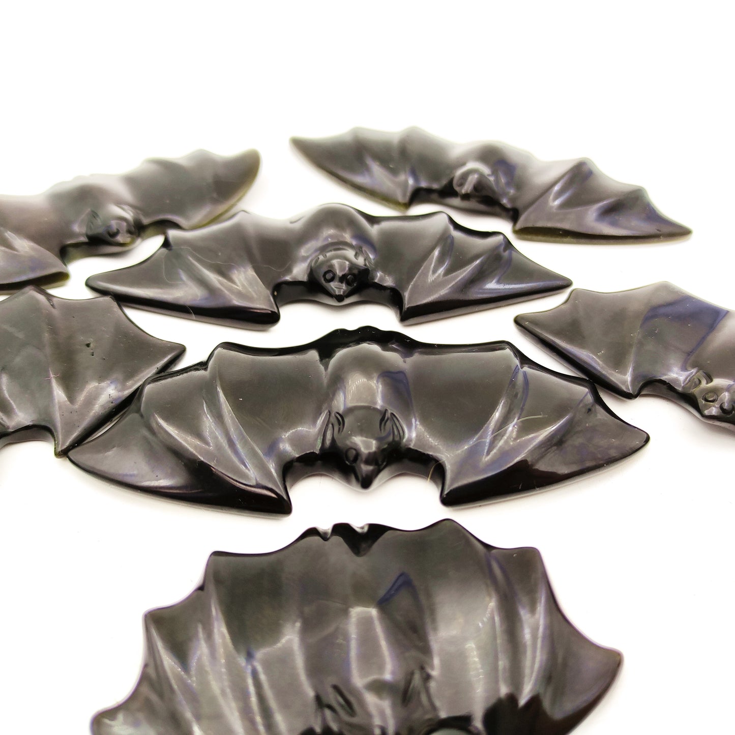 Venta al por mayor hermoso cristal natural de obsidiana tallado en cristal animal