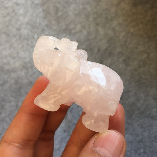 Rose Quartz Handmade Elephant