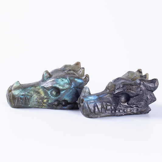 Natural Labradite Stone Shitei Crystal Hand Carved Faucet