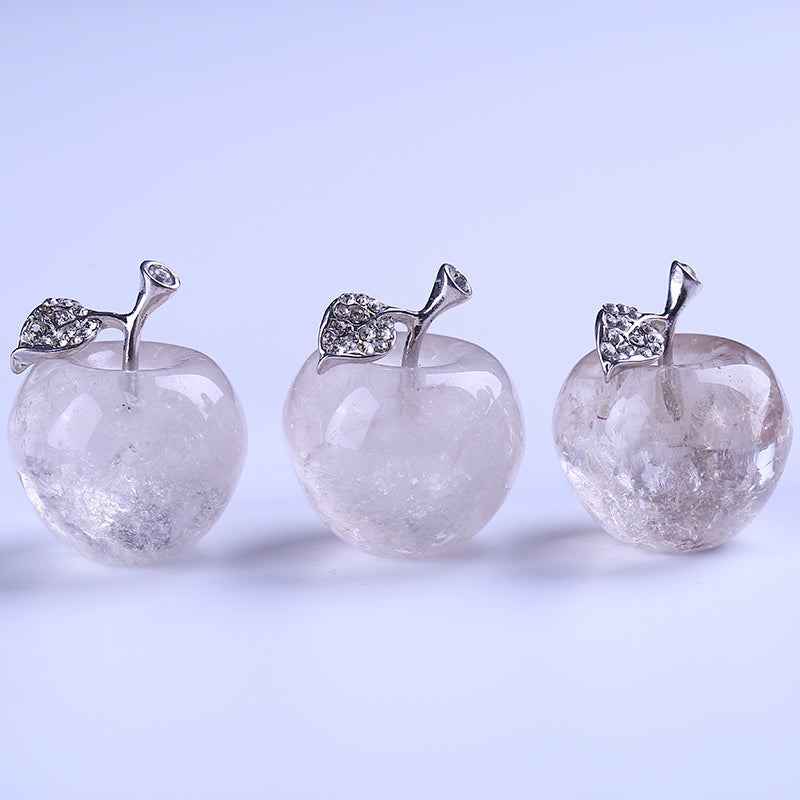 Regalo de Navidad de manzana de cristal blanco.