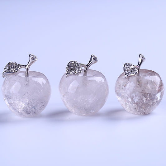 Regalo de Navidad de manzana de cristal blanco.
