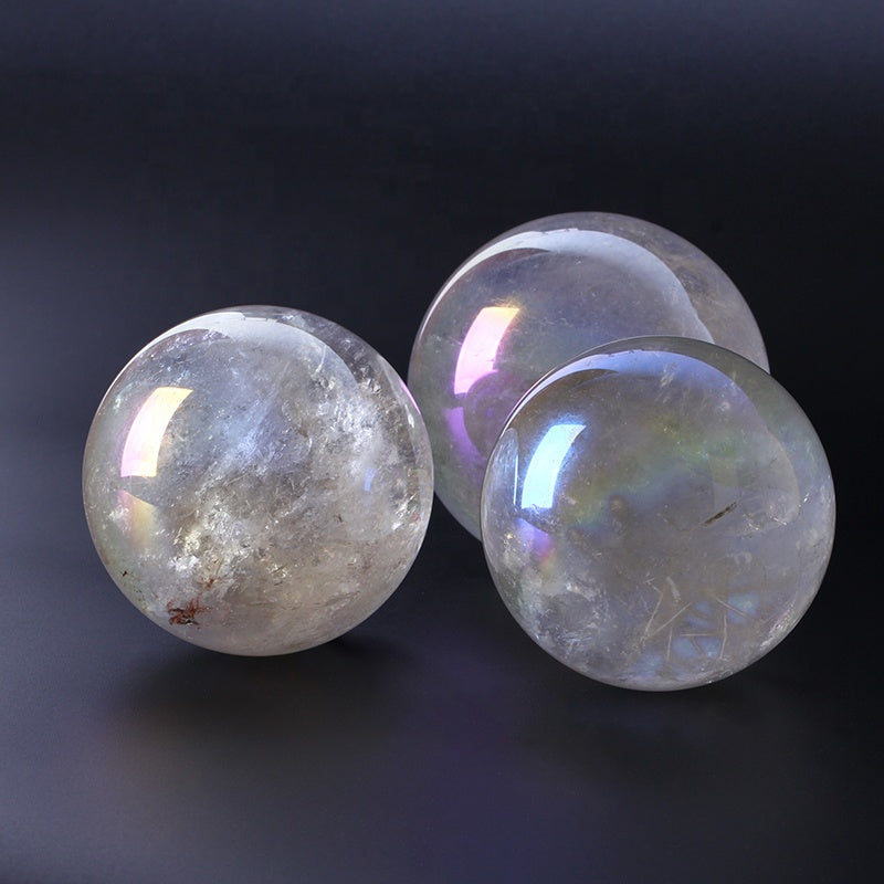 Bola de cabeza de cristal blanca grande de ángel para decoración del hogar